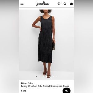 Eileen Fisher Missy Crushed Silk Tiered Sleeveless Dress